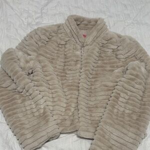 Betsey Johnson Cream Teddy Jacket